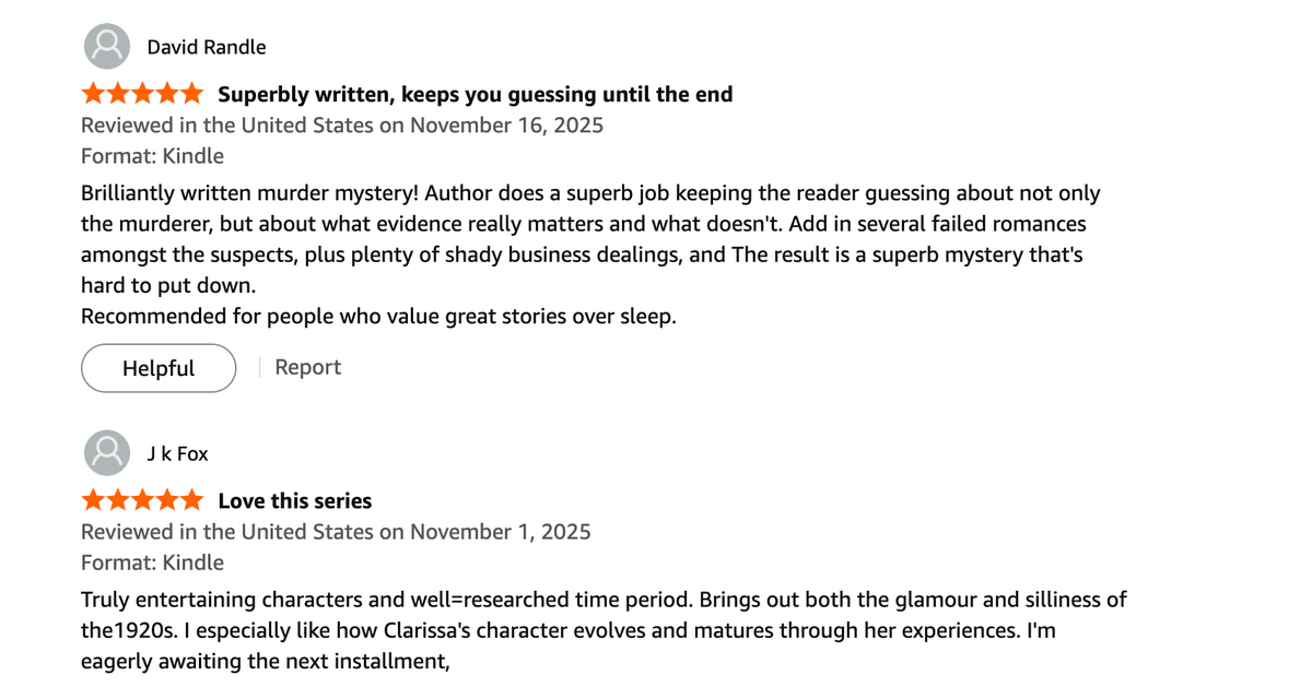 Reader review for Palm Trees and Poison