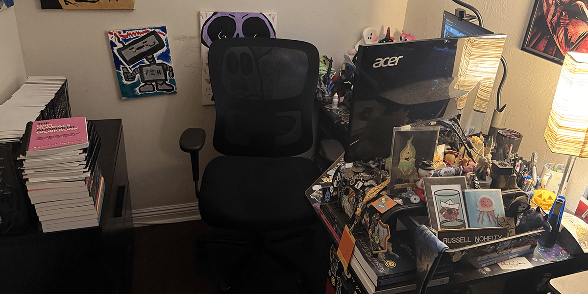 Russell Nohelty's writing office